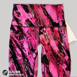 LULULEMON WUNDER TRAIN HIGH-RISE 25” INCENTIVE REFRESH SONIC PINK SIZE 2 LEGGING